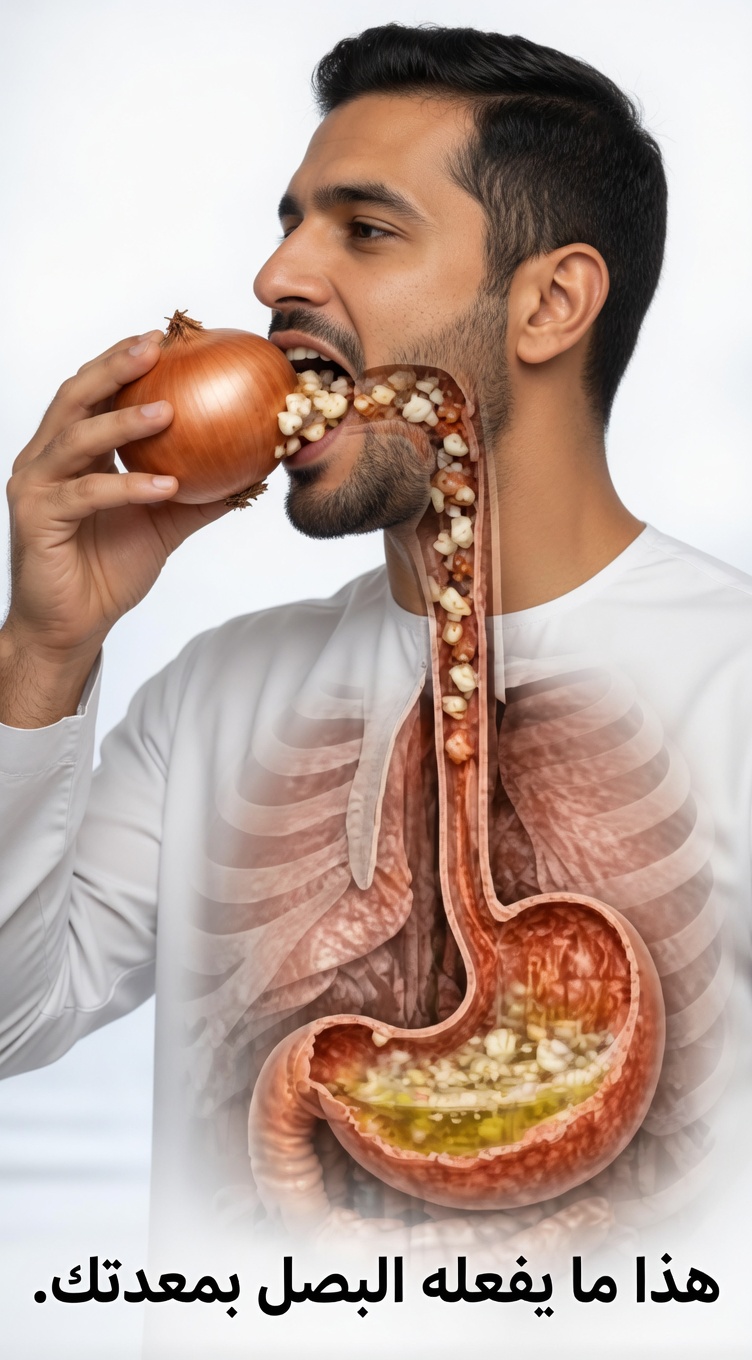 اكتشف التحول الجسدي غير القابل للعكس: ماذا يحدث عندما تأكل البصل النيء يوميًا