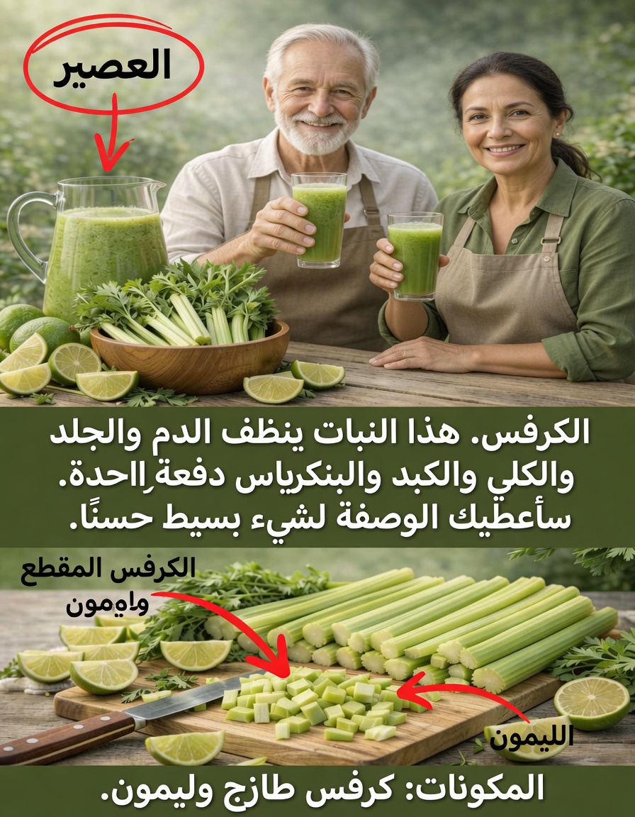 أنعش يومك بعصير أخضر من الكرفس والبقدونس والليمون (طريق بسيط للشعور بالخِفّة)