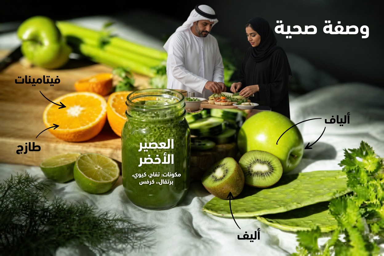 أنعش يومك بعصير أخضر من الكرفس والبقدونس والليمون (طريق بسيط للشعور بالخِفّة)