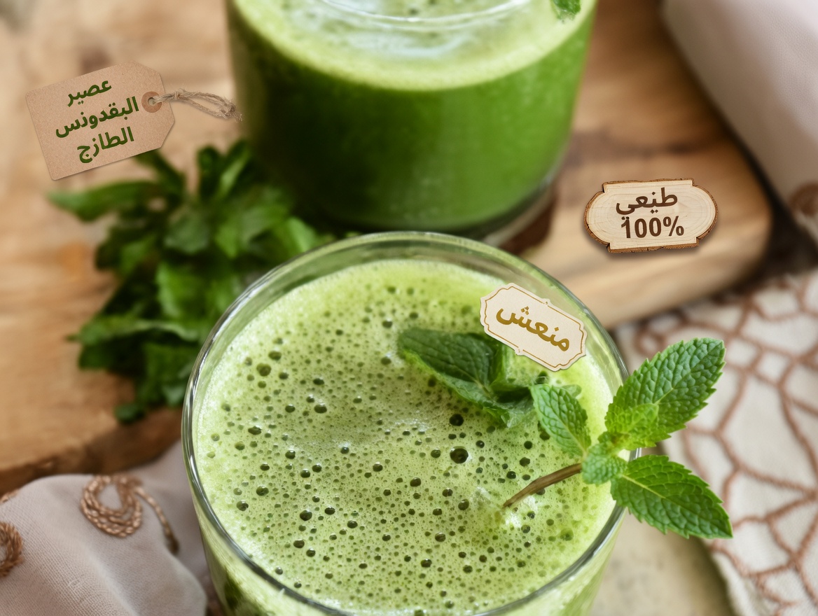 أنعش يومك بعصير أخضر من الكرفس والبقدونس والليمون (طريق بسيط للشعور بالخِفّة)