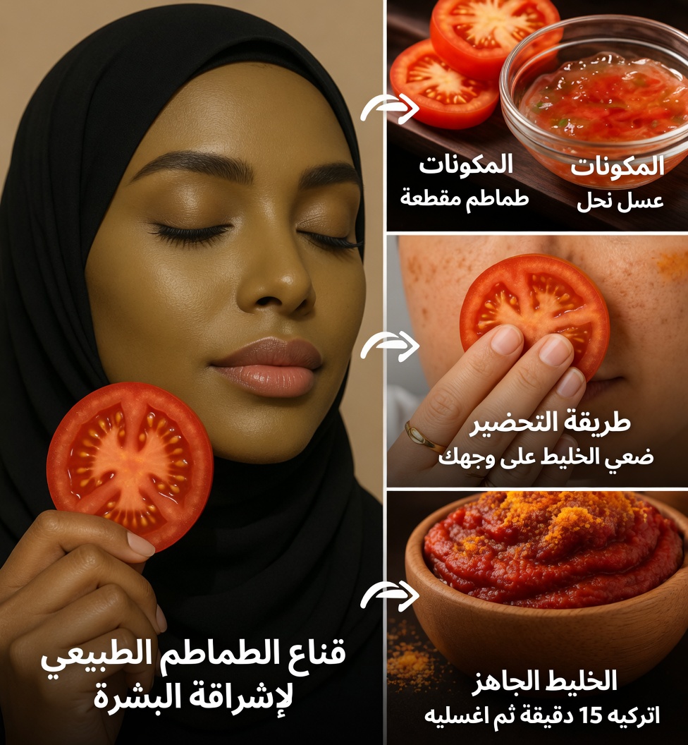 احصلي على بشرة خالية من العيوب طبيعيًا: قناع معجون الأسنان والطماطم الذي يستهدف المسام الواسعة والبقع الداكنة والشعر غير المرغوب فيه