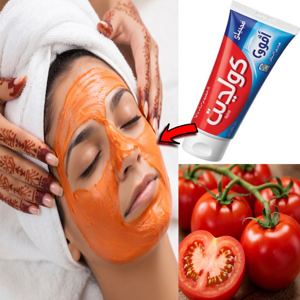 احصلي على بشرة خالية من العيوب طبيعيًا: قناع معجون الأسنان والطماطم الذي يستهدف المسام الواسعة والبقع الداكنة والشعر غير المرغوب فيه