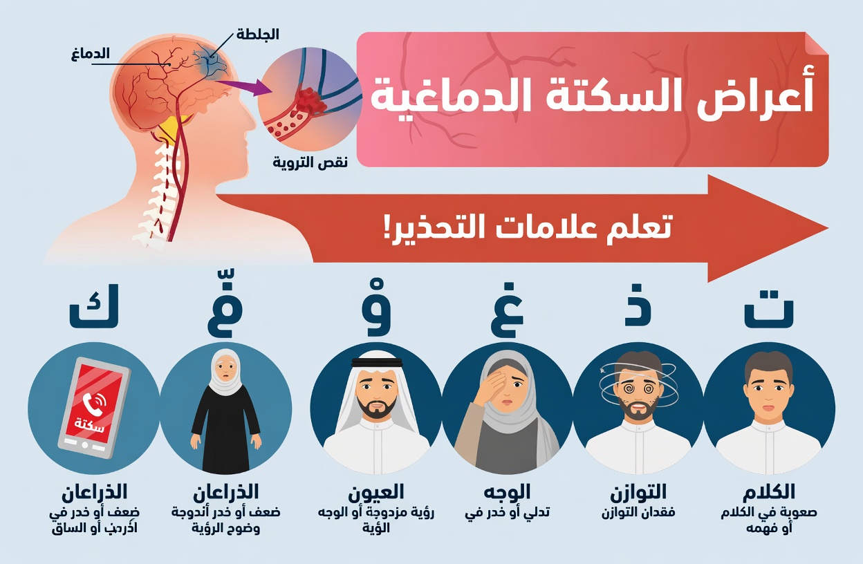 ٨ علامات تحذيرية للسكتة الدماغية قد تظهر قبلها بشهر + ٩ نصائح فعّالة للوقاية منها