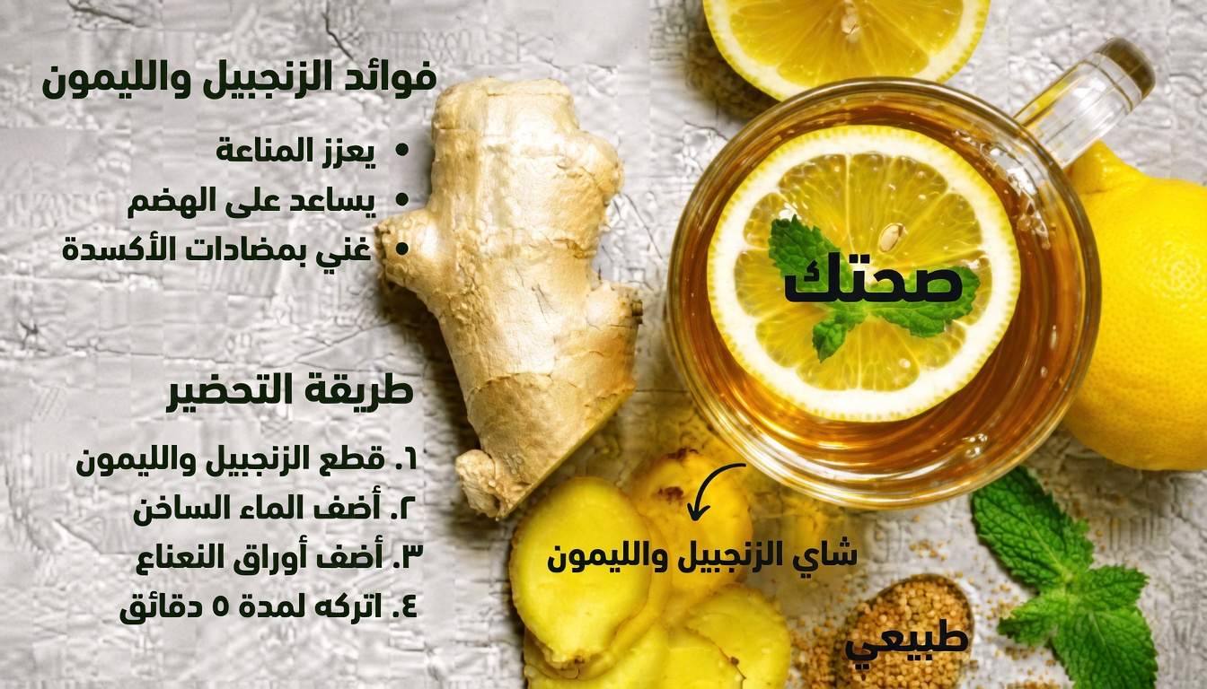 الزنجبيل + الليمون: تنظيف القولون قبل وبعد – ما الذي يحدث فعلاً عندما تجرب هذا المشروب البسيط