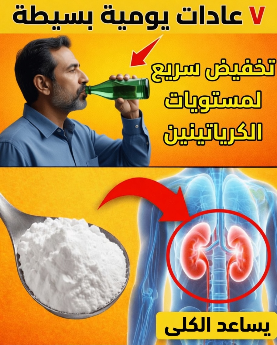 ٧ عادات يومية بسيطة لخفض الكرياتينين بسرعة وتجنب غسيل الكلى!