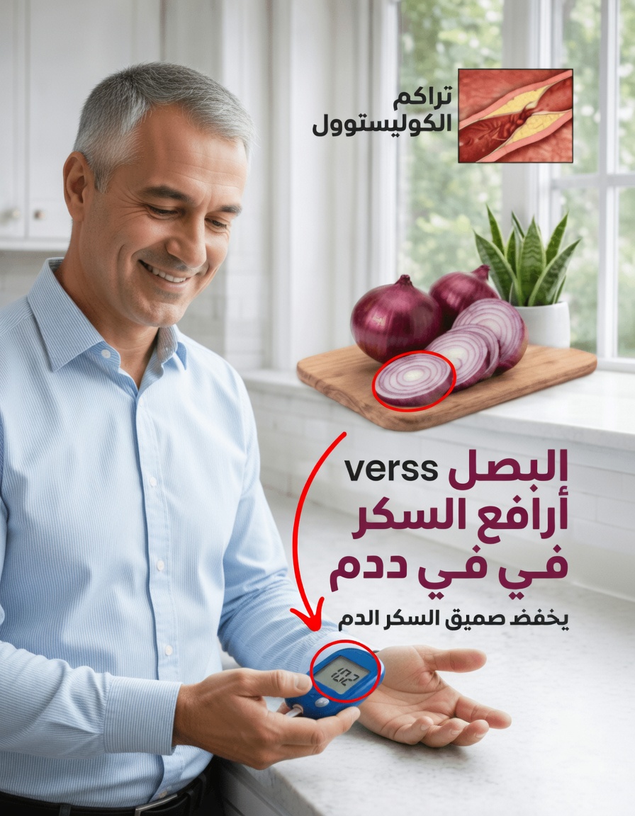 وصفة البصل البسيطة التي قد تدعم استقرار سكر الدم وصحة الشرايين وقوة القلب