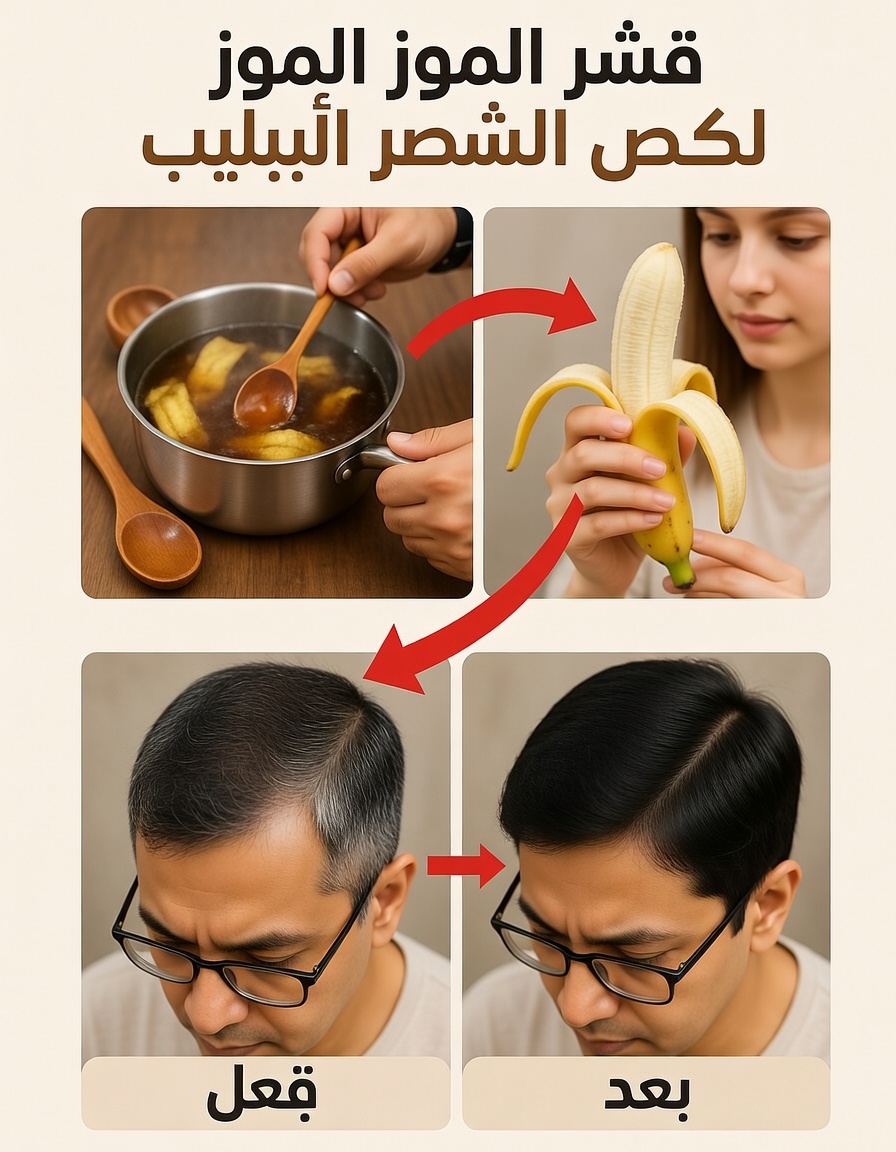 تحويل الشعر الأبيض إلى أسود طبيعيًا في 3 دقائق فقط وتطويل الشعر بسرعة بقشر الموز