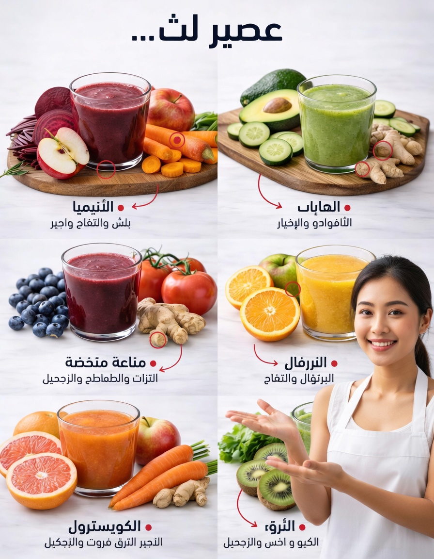 7 عصائر صباحية تدعم التوازن الطبيعي لجسمك يوميًا