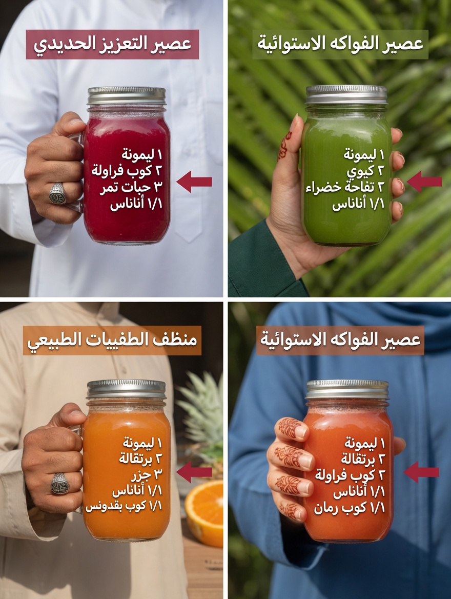 7 عصائر صباحية تدعم التوازن الطبيعي لجسمك يوميًا