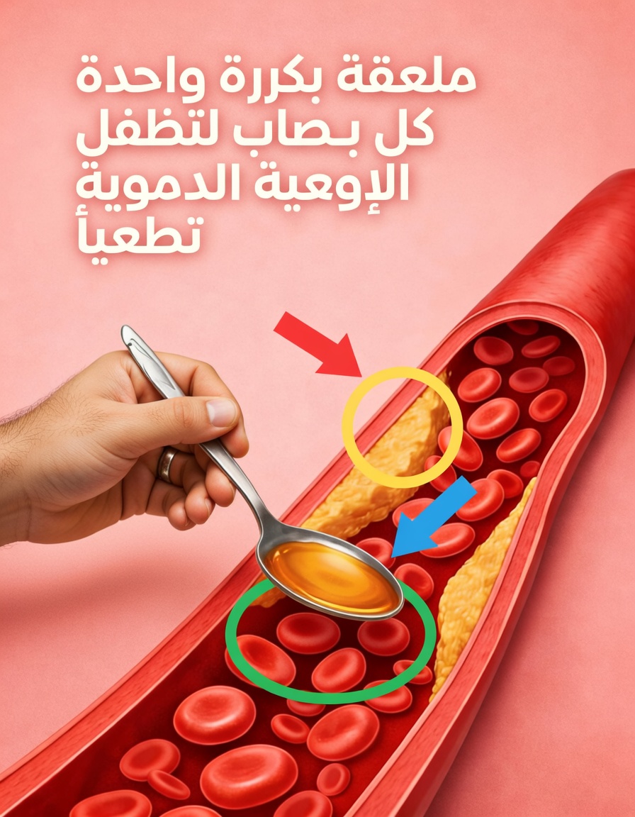 ملعقة كبيرة كل صباح لتنظيف الأوعية الدموية بشكل طبيعي