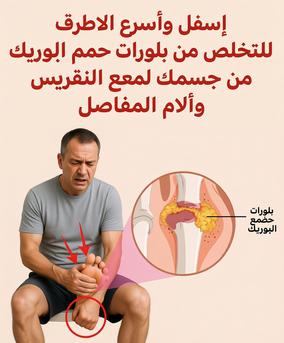 أسهل وأسرع الطرق للمساعدة في التخلص من بلورات حمض اليوريك من جسمك للوقاية من النقرس وآلام المفاصل