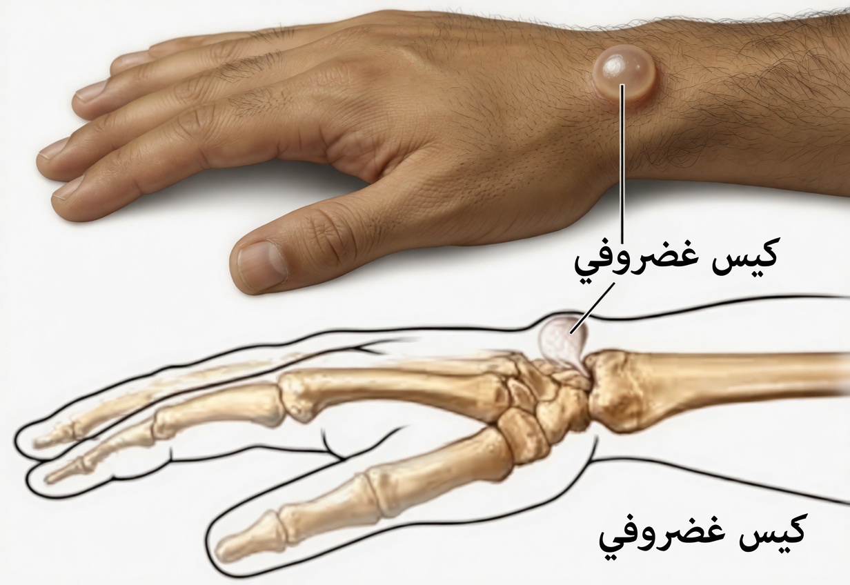 جدتي ظهر لديها هذا الورم الغريب على معصمها خلال ليلة واحدة. ما الذي قد يكون هذا؟ أنا قلق لأنه يبدو غير طبيعي