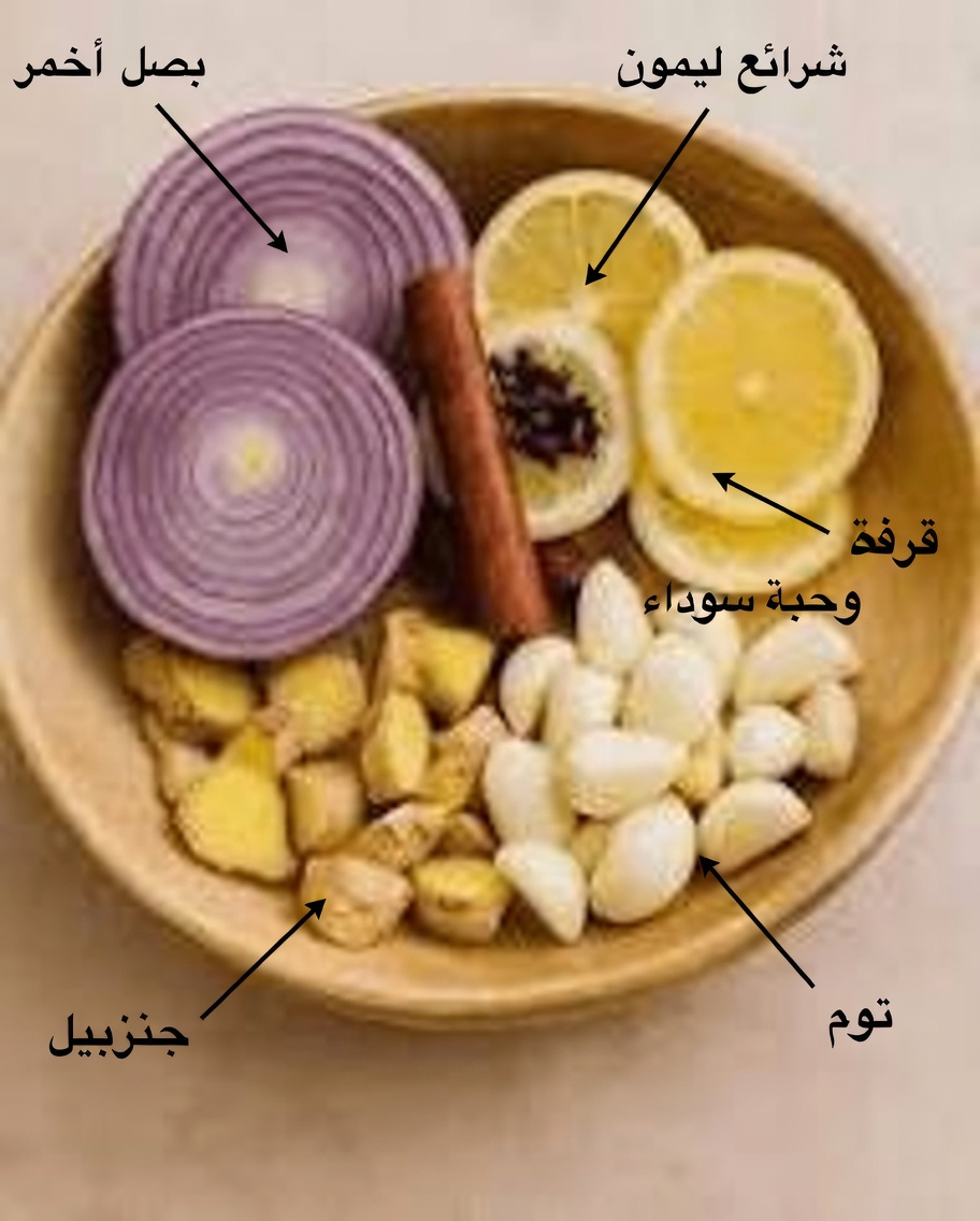 مزيج الزنجبيل والثوم والبصل والليمون: طريقة طبيعية لدعم تنظيف الرئتين والجسم