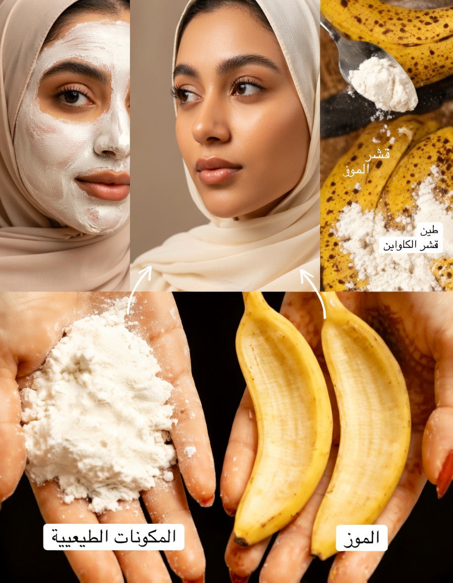 7 طرق طبيعية لتنعيم الخطوط الدقيقة وتعزيز إشراقة البشرة باستخدام قشور الموز