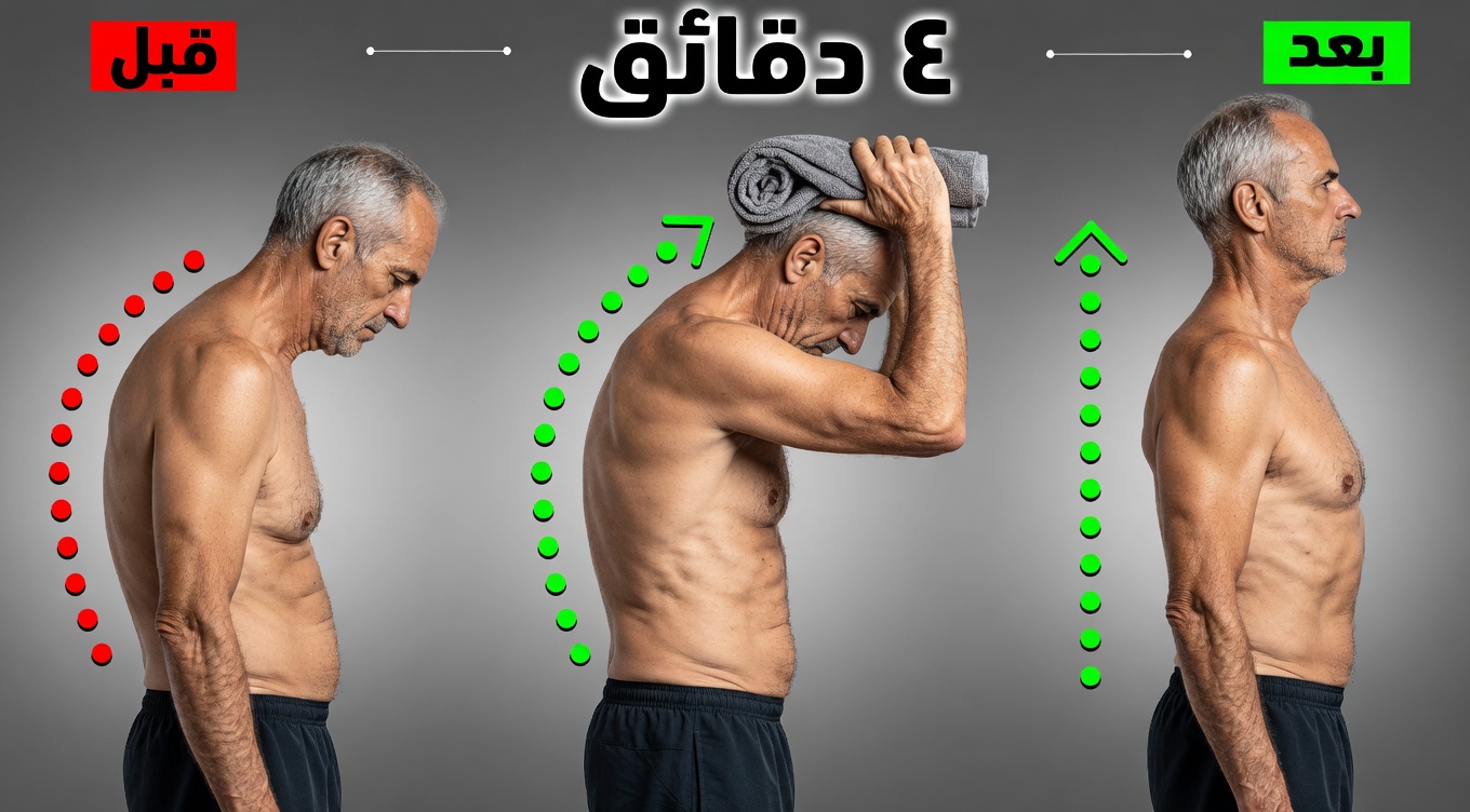 كيفية دعم تحسين القوام بلطف من خلال روتين يومي لمدة 4 دقائق لعلاج وضعية الرأس المتقدمة بعد سن الستين