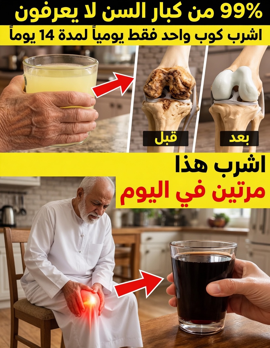 تخفيف آلام الركبة يبدأ بهذا المشروب القوي (لا بد أن يجربه كبار السن!)