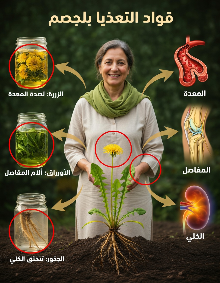 اكتشف ذهب الحديقة: قوة الهندباء الخفية – الغذاء الخارق المُهمل الذي قد يغيّر صحتك