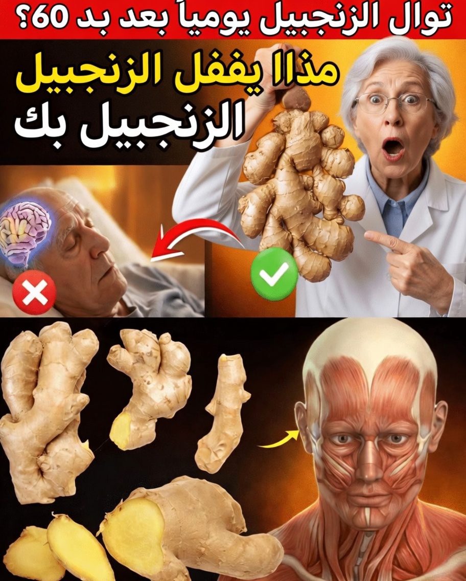 ماذا يحدث حقًا لجسمك بعد سن الستين عندما تتناول الزنجبيل كل صباح