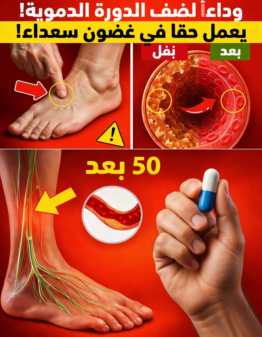 كبار السن: المشروب رقم 1 لتنظيف شرايين الساقين وتحسين تدفق الدم طبيعيًا | نصائح صحية لكبار السن