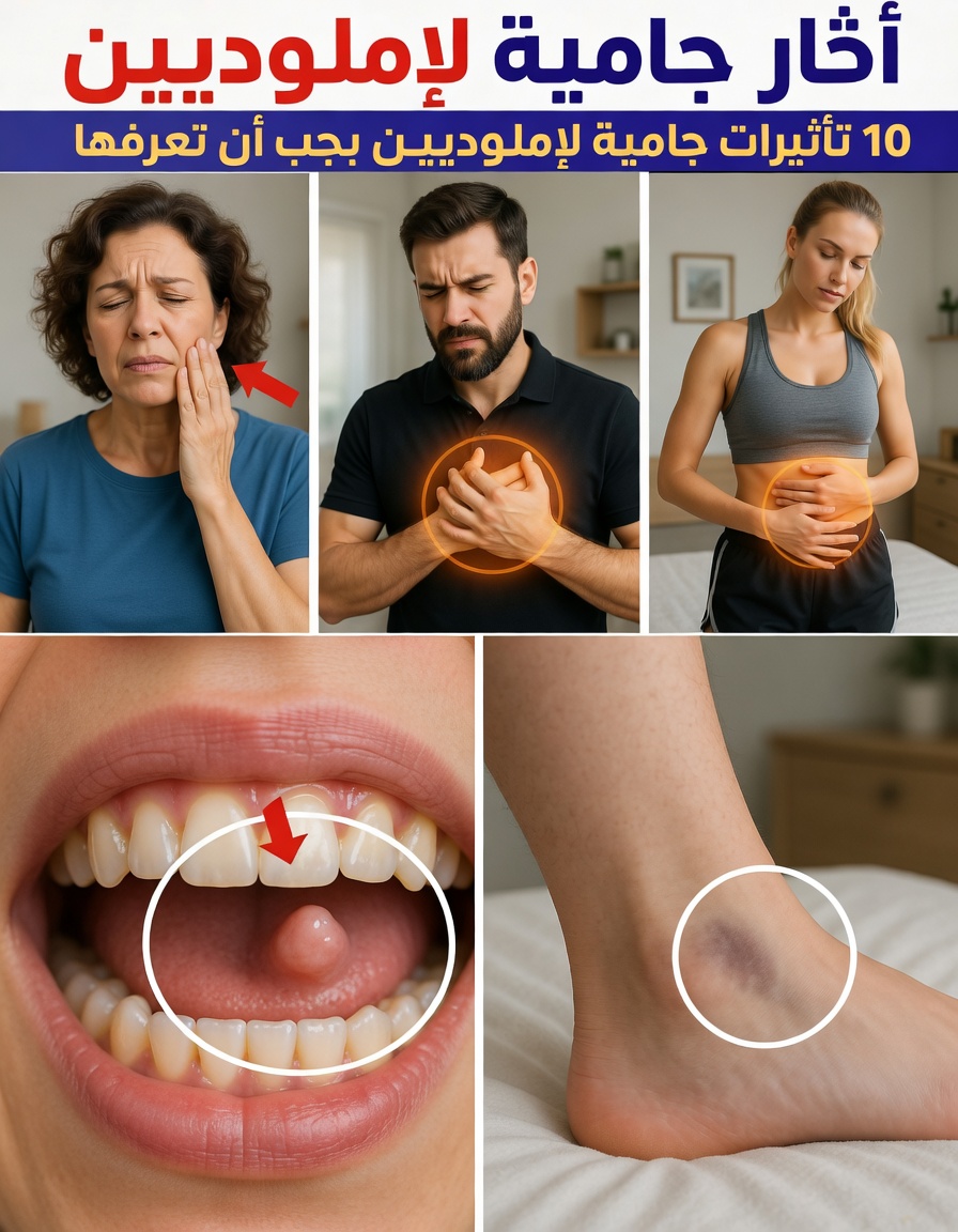 10 آثار جانبية خفية للأملوديبين قد لا يذكرها طبيبك