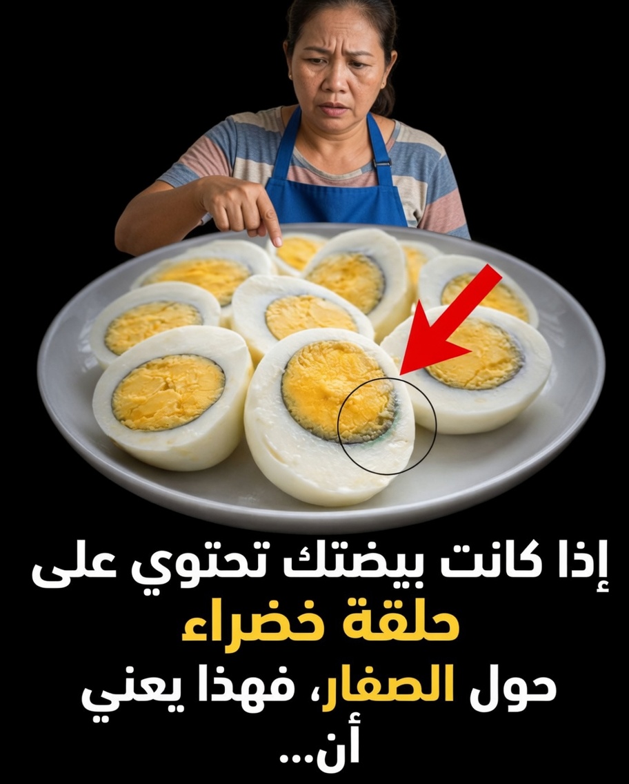 ما سبب ظهور الحلقة الخضراء حول البيض المسلوق؟