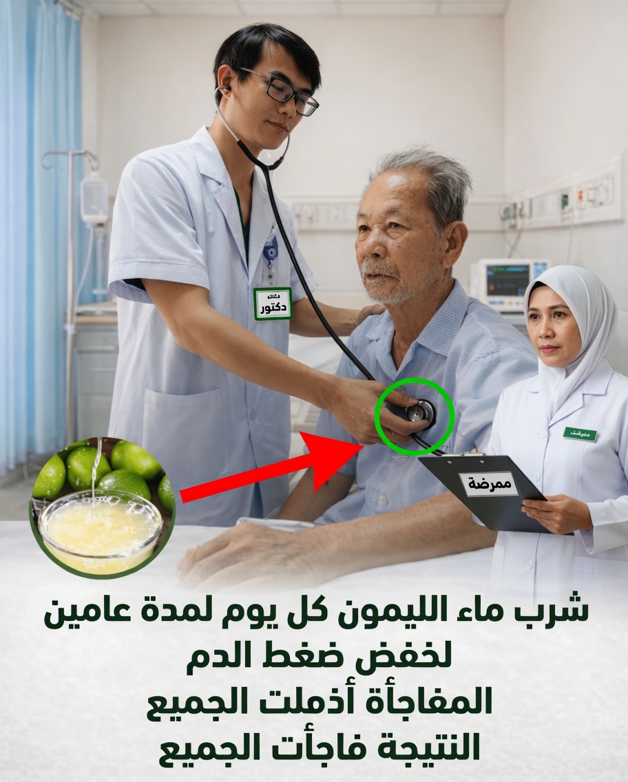 رجل يبلغ من العمر 70 عامًا يشرب ماء الليمون لعلاج ارتفاع ضغط الدم لمدة عامين