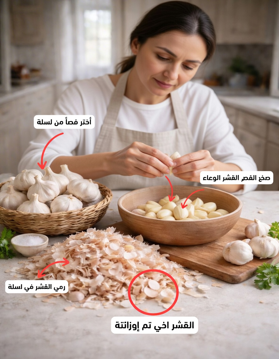 أنا دائمًا أحتفظ بقشور الثوم – دعني أشاركك سرّ جدّتي