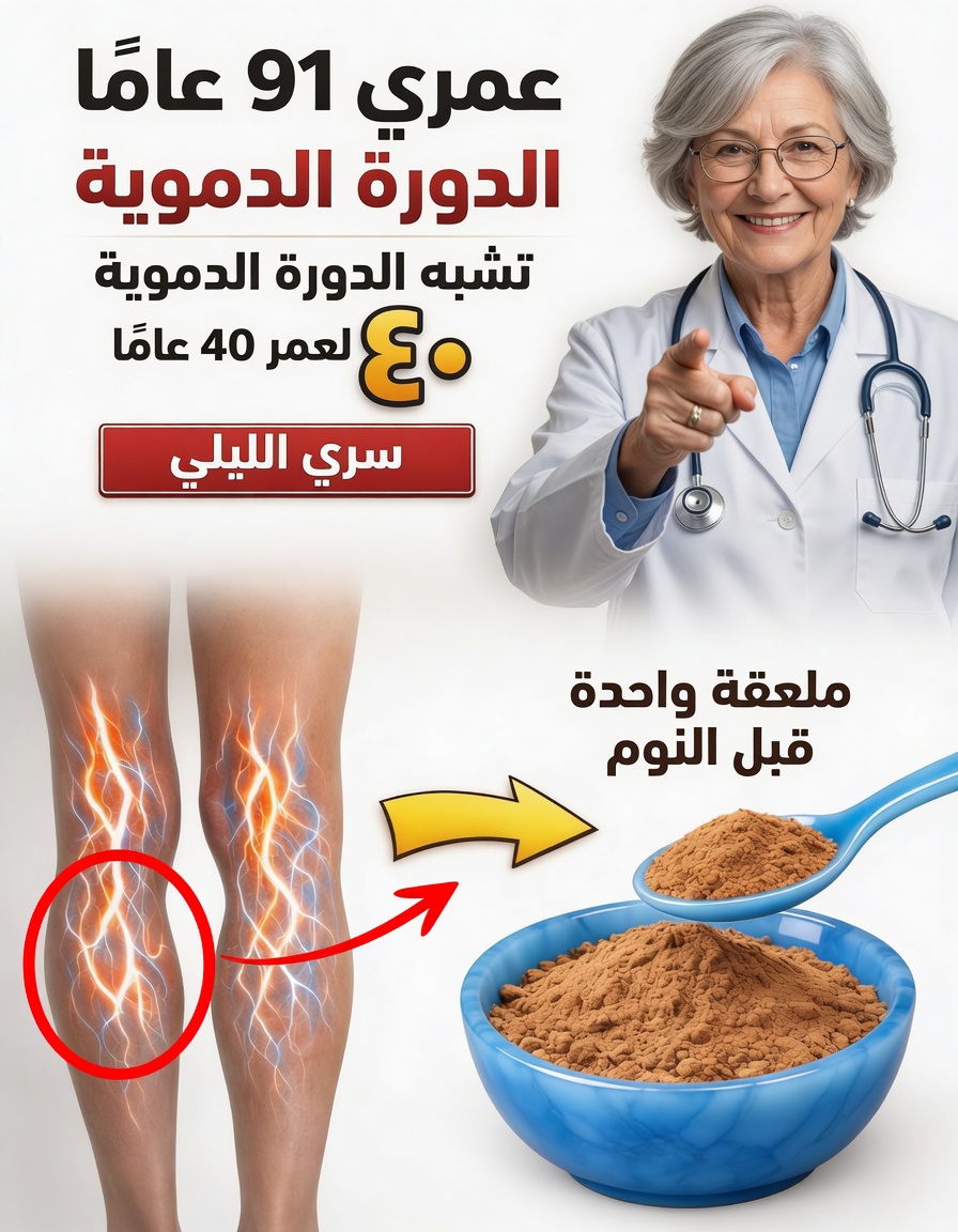 كبار السن: تناولوا هذا قبل النوم لتعزيز تدفق الدم وتحسين الدورة الدموية في الساقين والقدمين خلال 24 ساعة فقط