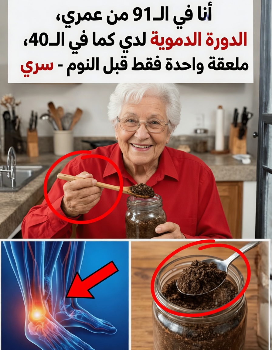 كبار السن، تناولوا هذا قبل النوم لزيادة تدفق الدم والدورة الدموية في الساقين والقدمين خلال 24 ساعة من استلام وصفاتي