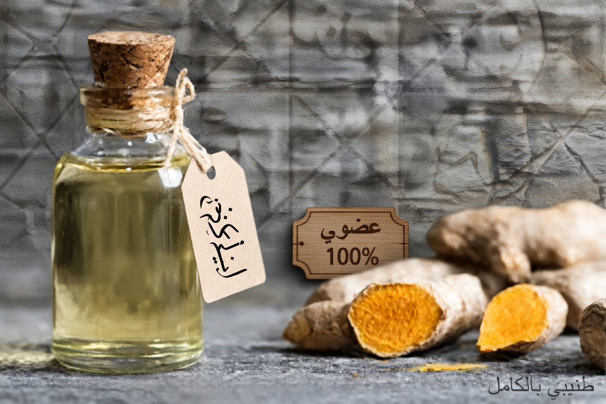 الزيت الطبيعي القوي المضاد للالتهابات: زيت الزيتون البكر الممتاز مع الكركم والزنجبيل