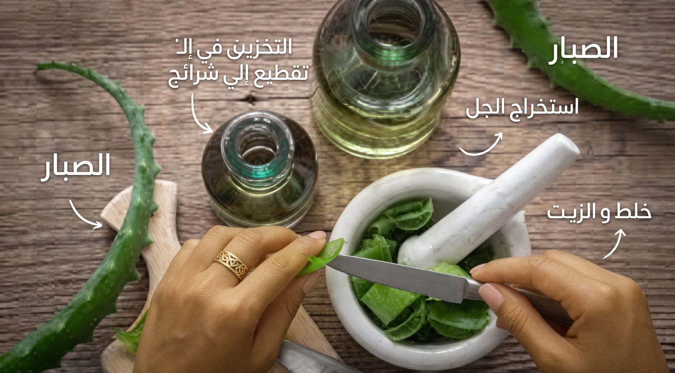 كيفية صنع زيت الصبار لتسريع نمو الشعر وتقليل تساقطه