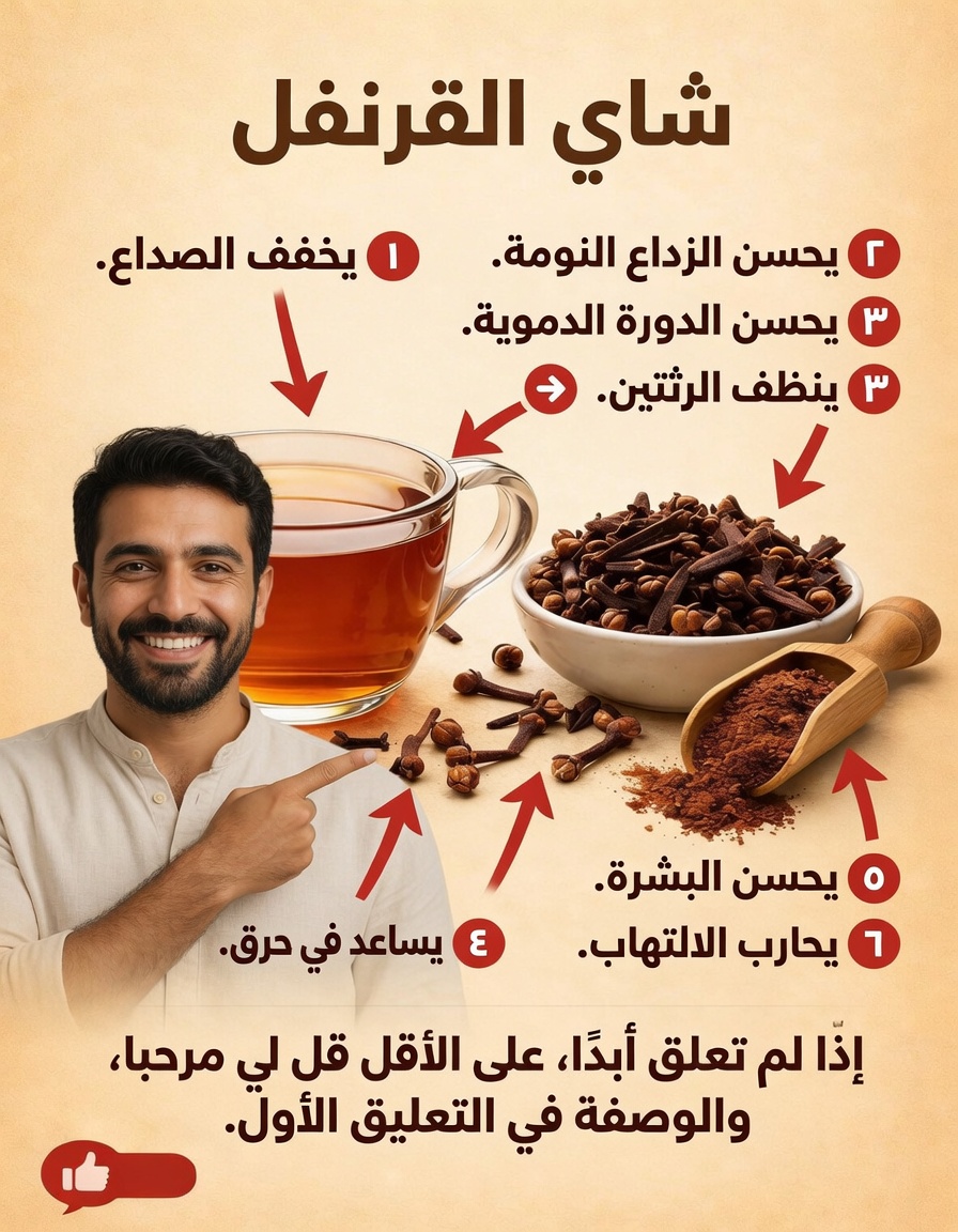 فوائد شاي القرنفل واستخداماته وكيفية تحضير هذا المشروب العشبي المهدئ والدافئ في المنزل