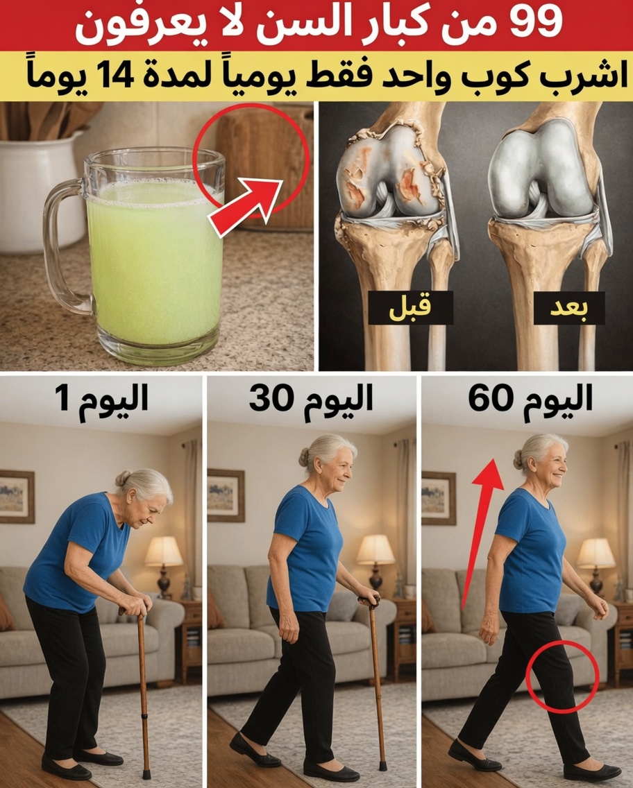 تخفيف آلام الركبة يبدأ بهذا المشروب القوي (لا بد لكبار السن من تجربته!)