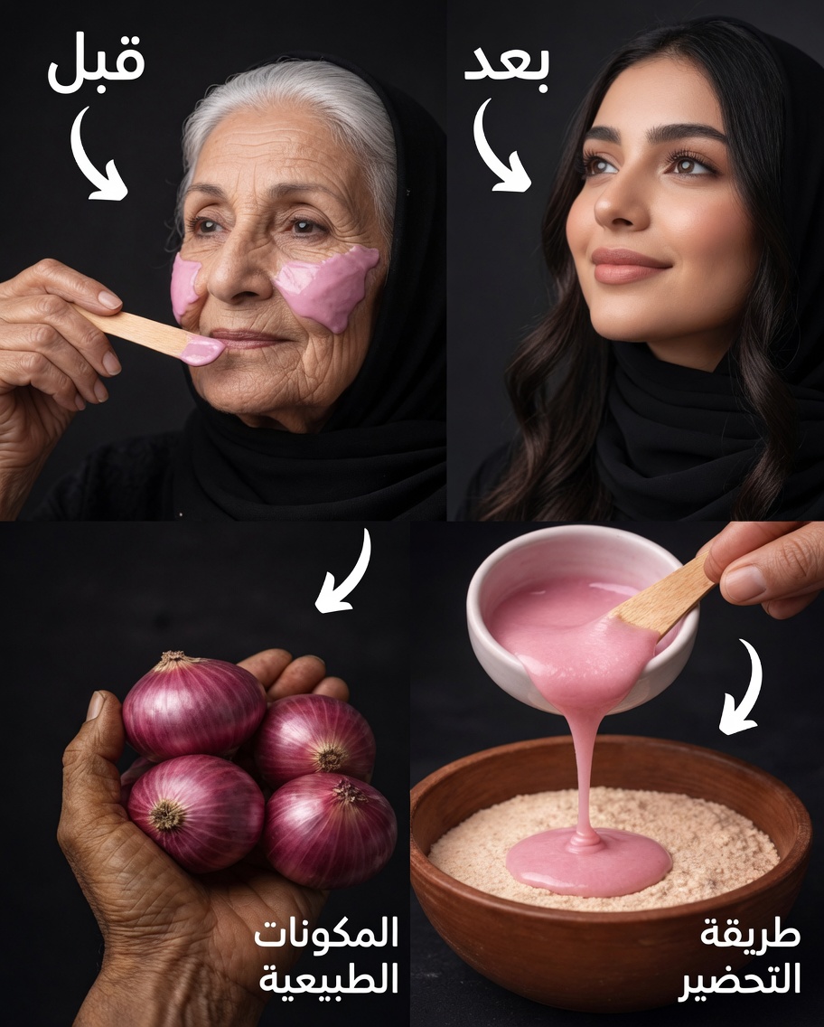 كبار السن، ابشروا بصَرّ حبة بصل أحمر واحدة الليلة وادهنوا هذا القناع الأرجواني على وجهكم—شاهدوا التجاعيد العميقة تتلاشى بنسبة 38% والبشرة تتوهج كأنها في الخمسين خلال 10 ليالٍ فقط