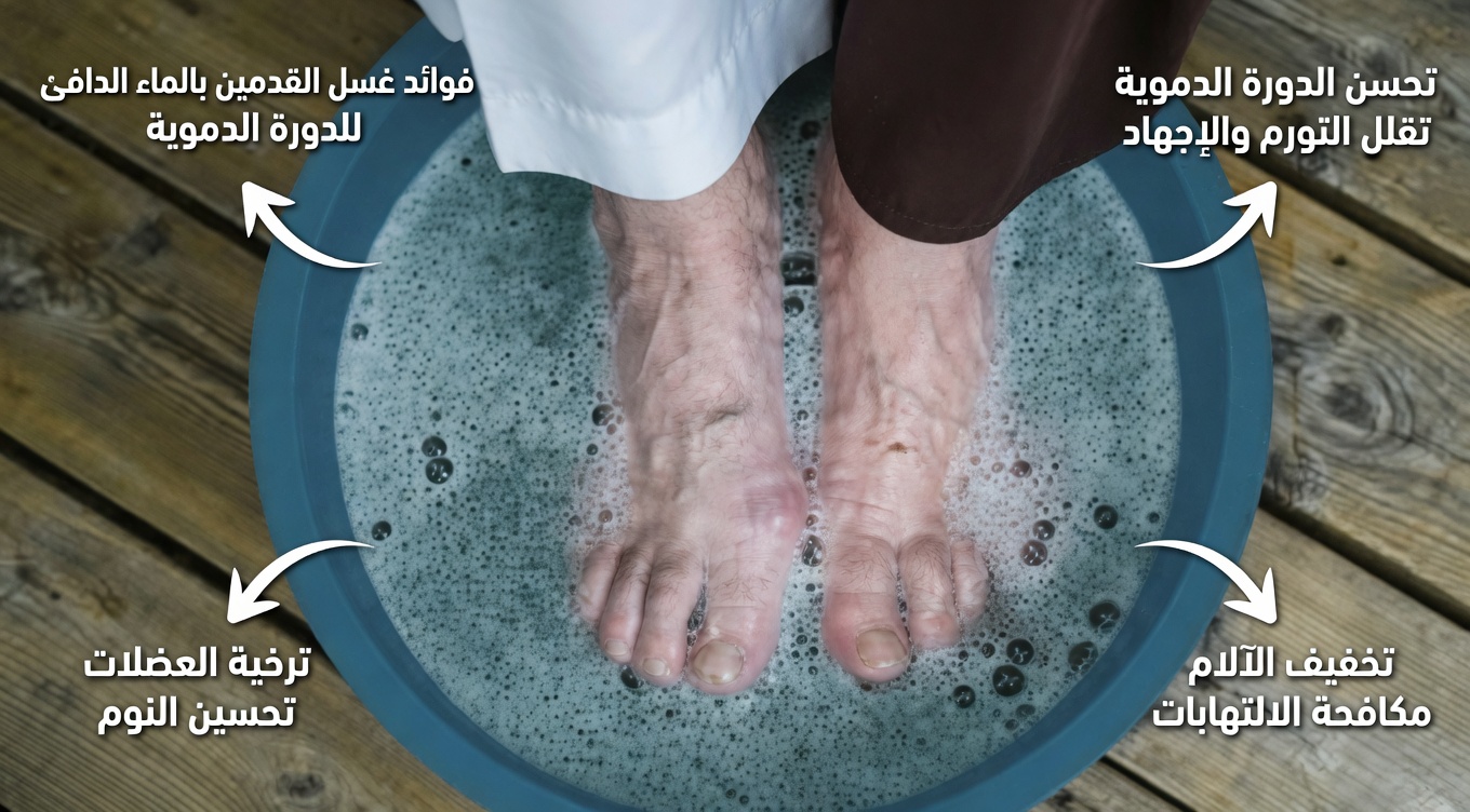 اكتشف نقعًا بسيطًا للقدمين في المساء قد يساعد على تهدئة تقلصات القدمين والوخز والألم والتورم