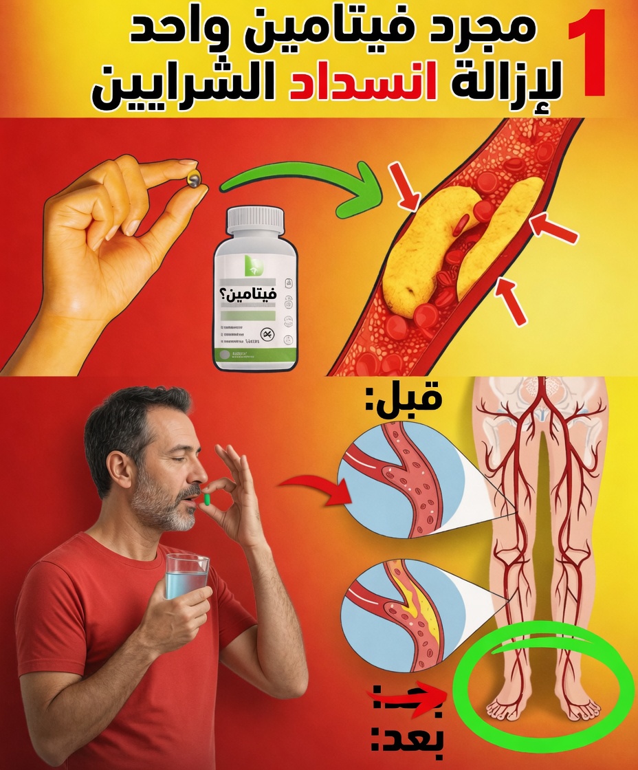 7 فيتامينات قوية قد تساعد في دعم شرايين أكثر نظافة وتعزيز تدفق الدم طبيعيًا بعد سن الخمسين