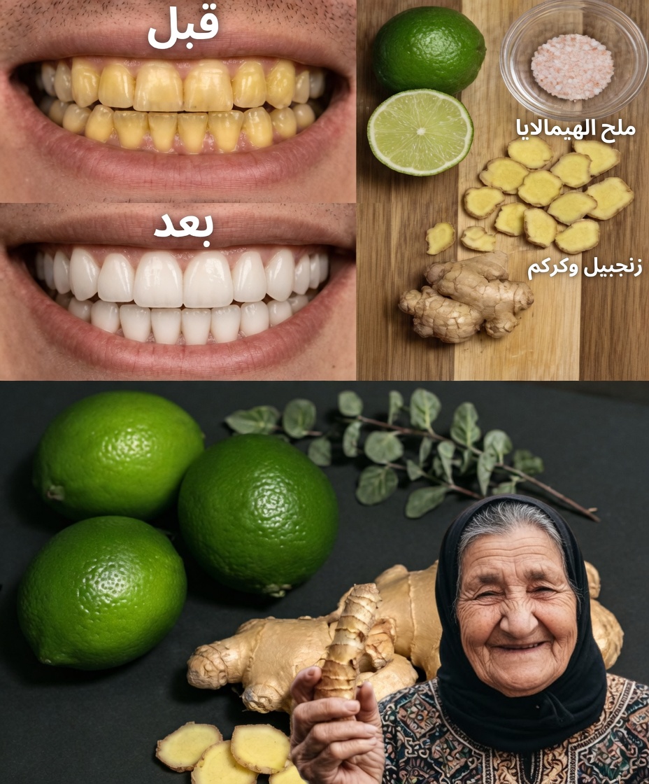 بيّض أسنانك فورًا بهذه الحيلة المكوّنة من الزنجبيل والملح خلال دقيقتين. إليك الطريقة