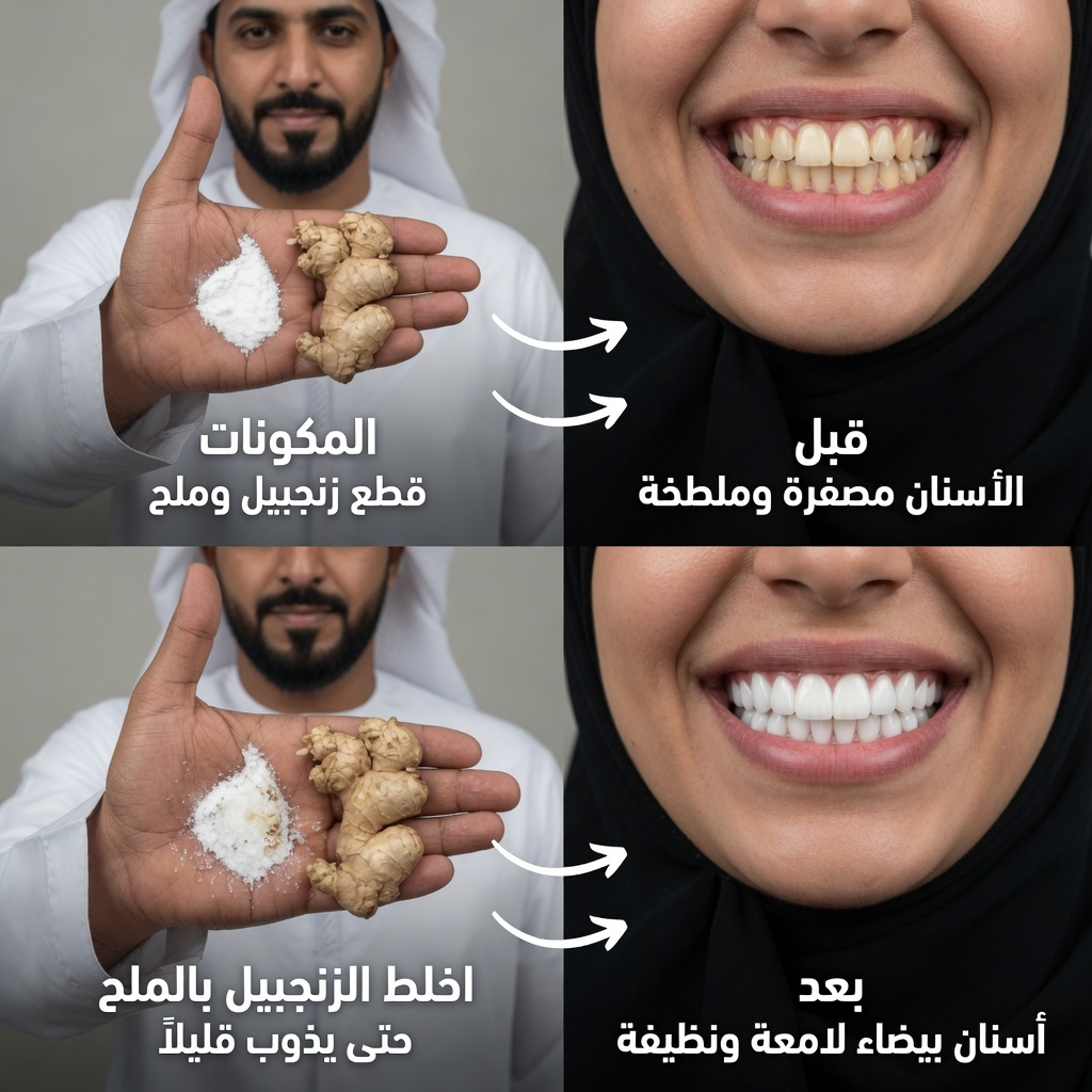 بيّض أسنانك وأنعش أنفاسك فورًا بالقوة الطبيعية للزنجبيل وبيكربونات الصوديوم