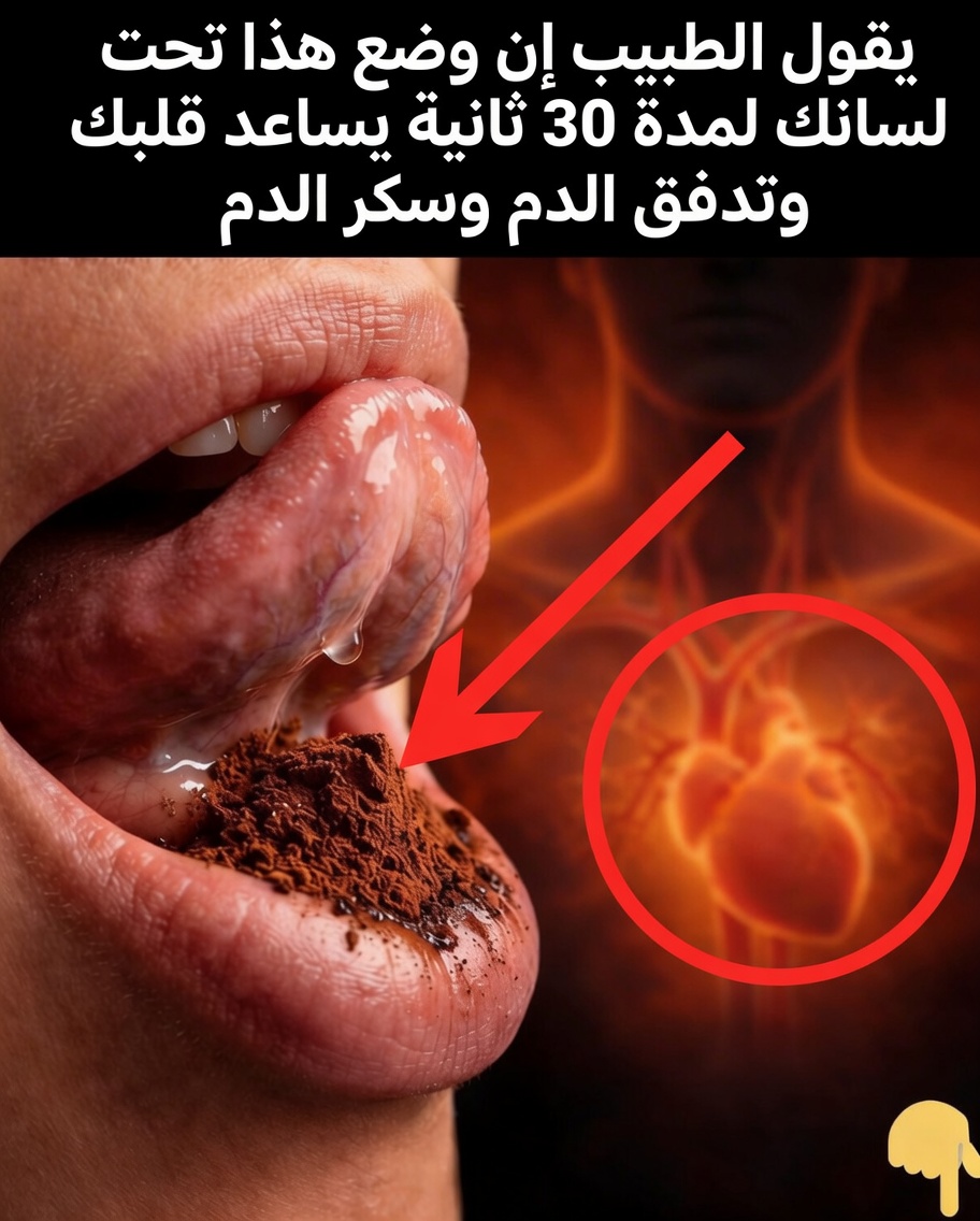 يقول الطبيب إن إبقاء هذا تحت لسانك لمدة 30 ثانية يساعد قلبك وتدفق الدم وسكر الدم