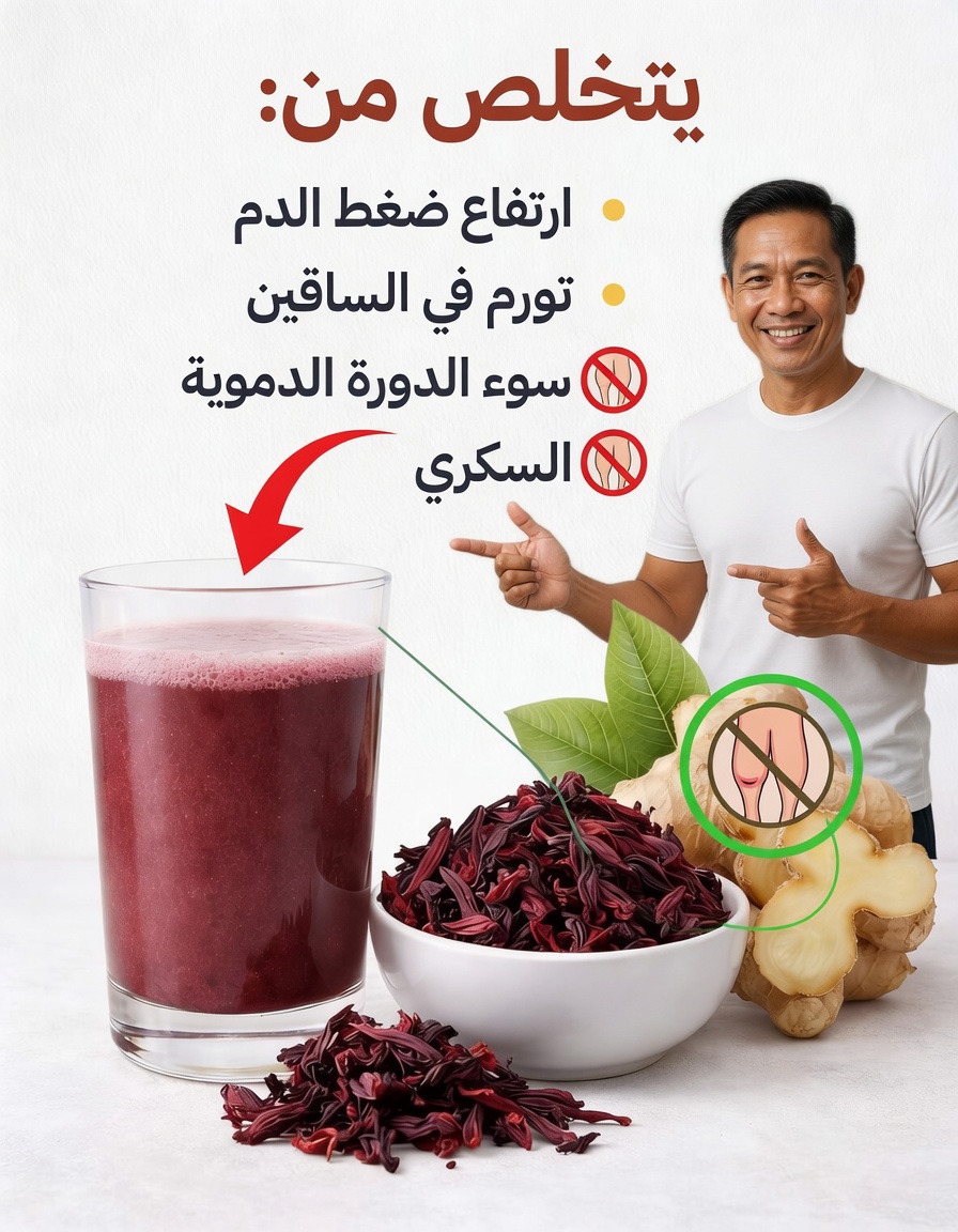 الزنجبيل وأوراق الغار والكركديه: مشروب عشبي منعش للعافية اليومية