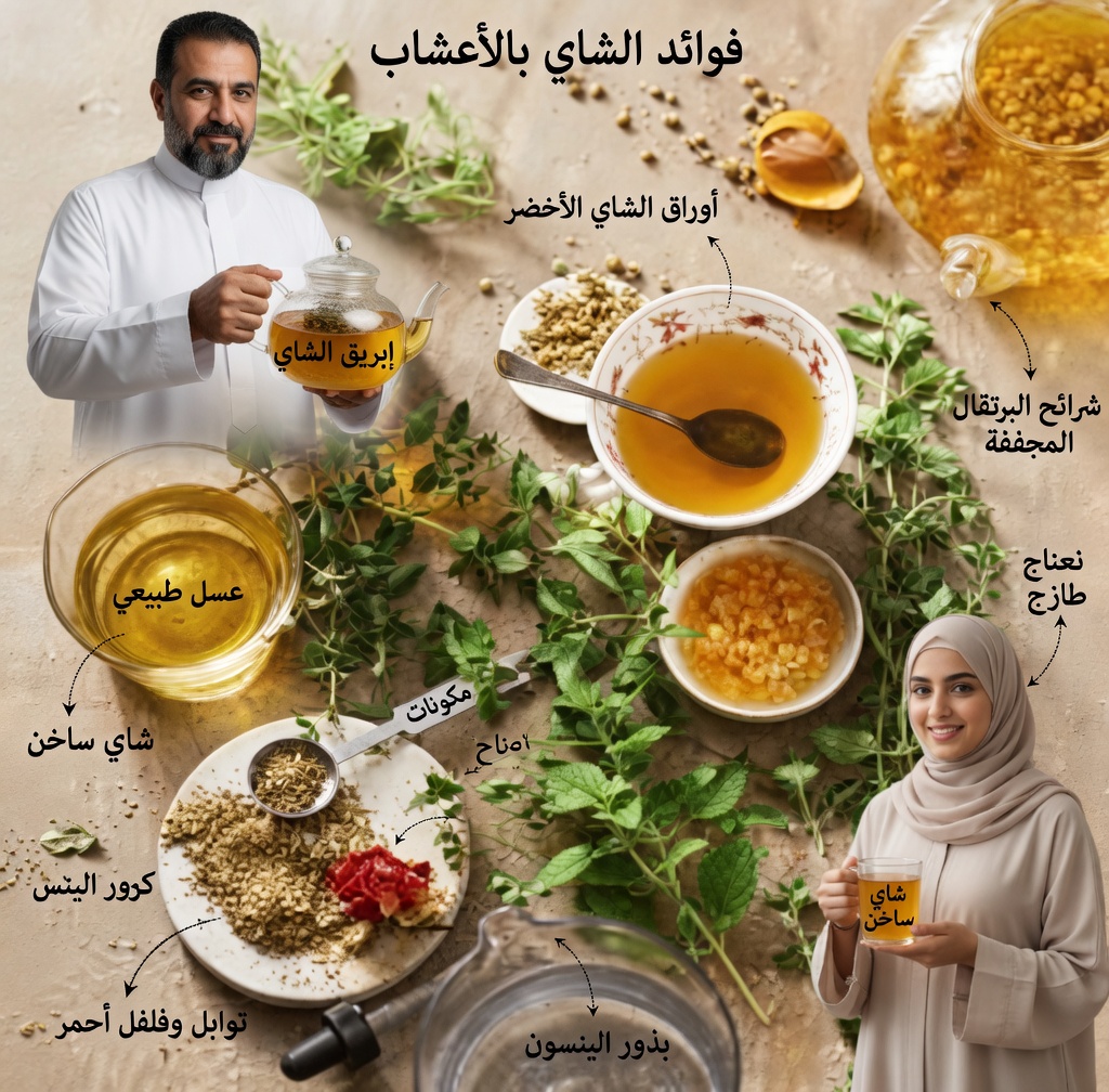 اكتشف المنقوع العشبي الطبيعي من الأوريغانو والنعناع البري وأوراق الغار وأوراق الجوافة لدعم العافية اليومية