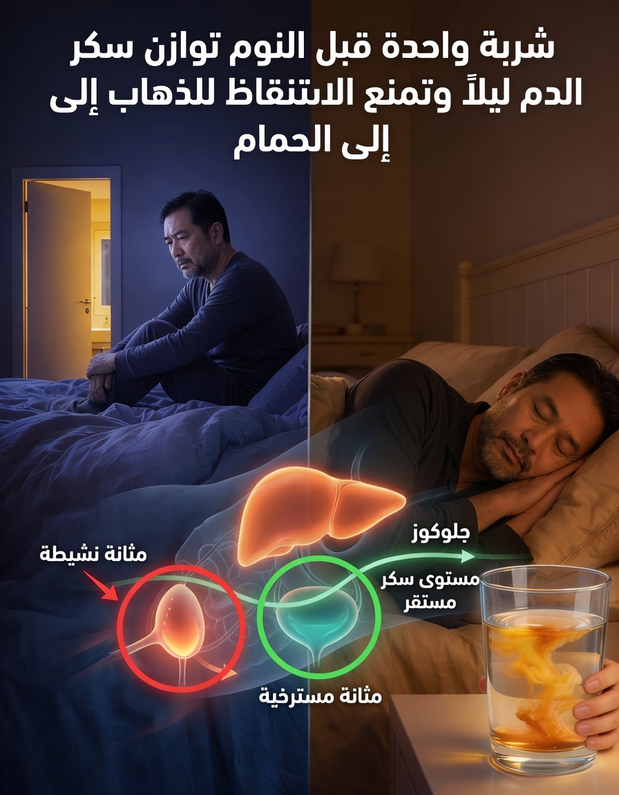 اشرب هذا قبل النوم لموازنة سكر الدم وإيقاف رحلات الحمّام الليلية!