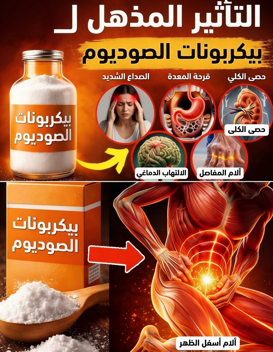 ماذا يمكن أن يحدث لجسمك عندما تشرب ماءً مع بيكربونات الصوديوم ليلًا لمدة أسبوعين؟