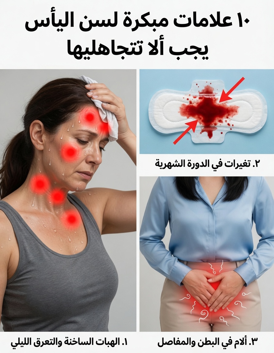 التعرّف على علامات انقطاع الطمث المبكر: 10 أعراض شائعة وتغيّرات إضافية يجب الانتباه لها