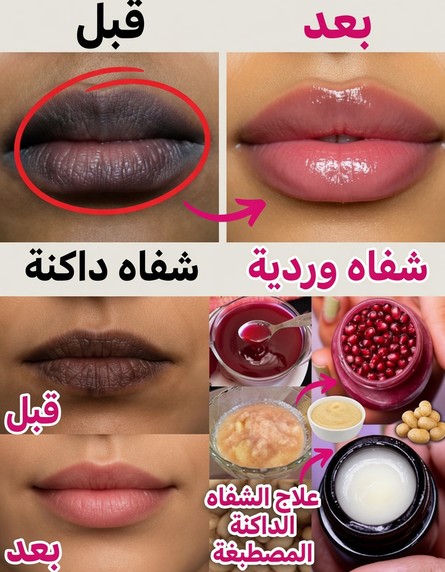 تفتيح الشفاه الداكنة وتوريدها في 3 أيام طبيعيًا: ستصبح شفاهك ناعمة وممتلئة ووردية بمكوّنين بسيطين فقط