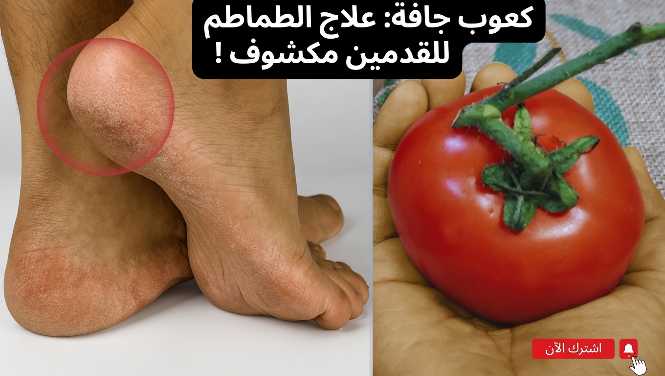 كيفية تليين وعلاج تشققات الكعبين طبيعياً بالطماطم – علاج مطبخي يُترك طوال الليل يمنح قدماً أكثر نعومة بسرعة