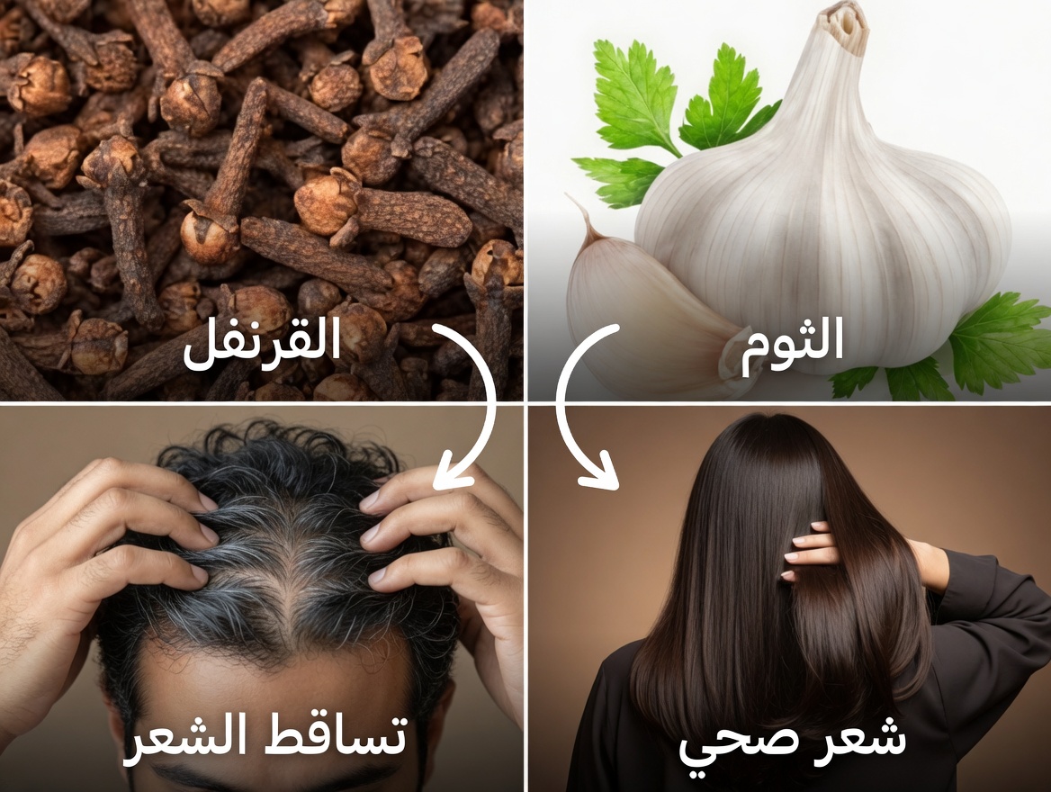 ودّع الشيب بالثوم والقرنفل: علاج طبيعي قوي