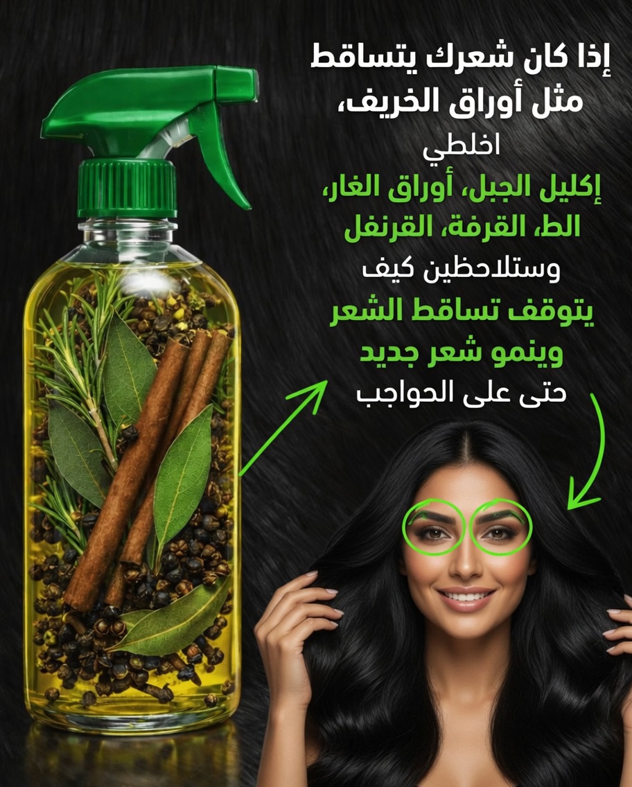 البخاخ الطبيعي الذي يساعد على وقف تساقط الشعر ويحفّز نمو شعر جديد