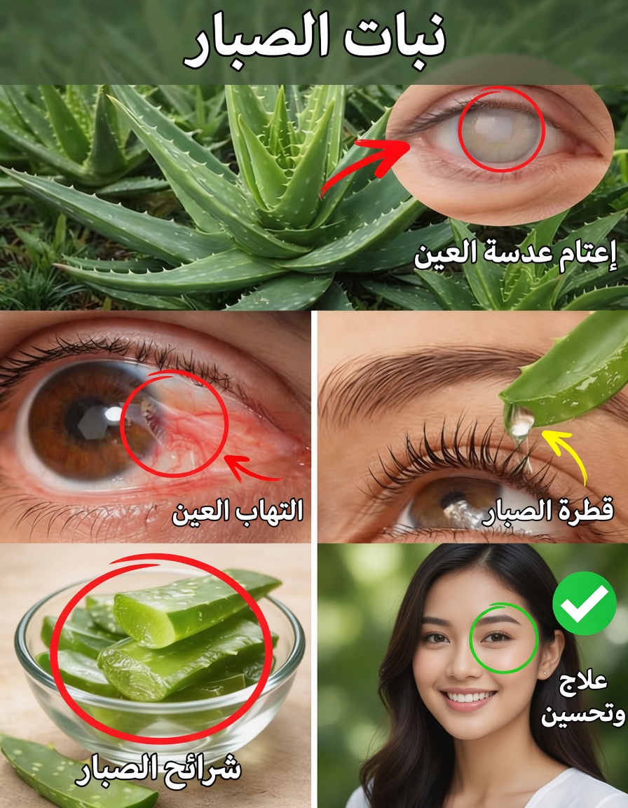 الألوفيرا لصحة العين: علاج طبيعي للاحمرار وجفاف العينين والتهيج