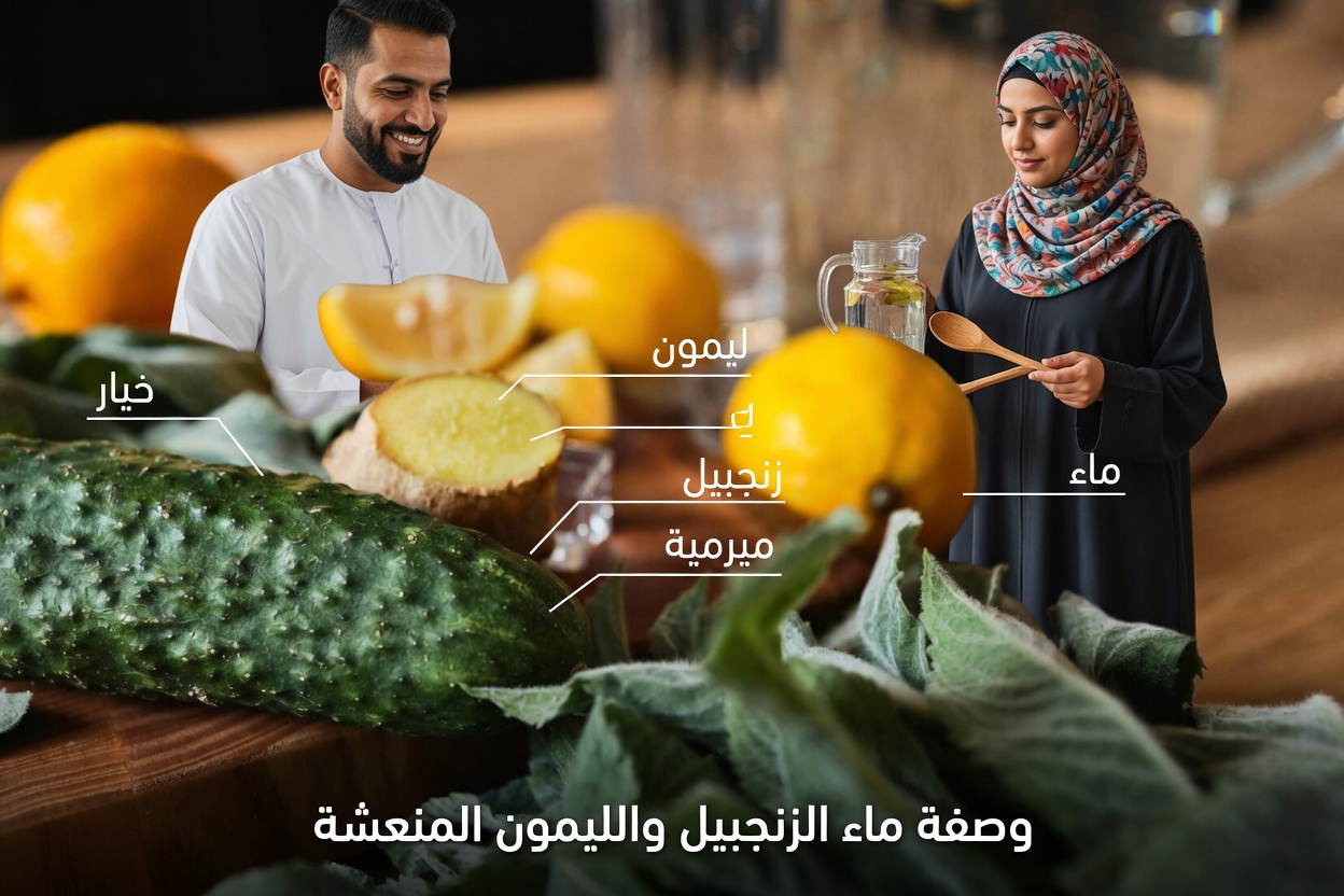 ماذا يحدث لجسمك عندما تشرب ماء ديتوكس بالخيار والليمون والزنجبيل لمدة 14 يومًا؟